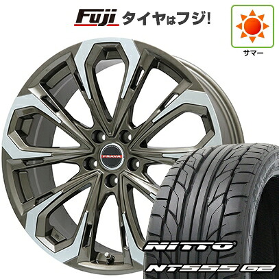 【パンク保証付き】【新品国産車用5穴114.3】 夏タイヤ ホイール4本セット 225/35R19 ニットー NT555 G2 ビッグウエイ レイシーン プラバ5X(ブロンズポリッシュ) 8J 19インチ(送料無料)