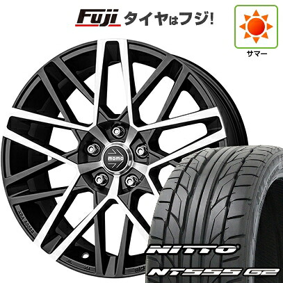 【パンク保証付き】【新品国産車用5穴114.3】 夏タイヤ ホイール4本セット 235/50R18 ニットー NT555 G2 モモ アベンジャー 8J 18インチ(送料無料)｜フジコーポレーション