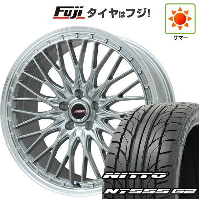 【パンク保証付き】【新品国産車用5穴114.3】 夏タイヤ ホイール4本セット 245/30R20 ニットー NT555 G2 プレミックス MER PROMESH ダークシルバー/リムポリッシュ 9J 20インチ(送料無料)