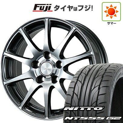 【パンク保証付き】【新品国産車用5穴114.3】 夏タイヤ ホイール4本セット 215/35R19 ニットー NT555 G2 ブリヂストン エコフォルム CRS23 7.5J 19インチ(送料無料)