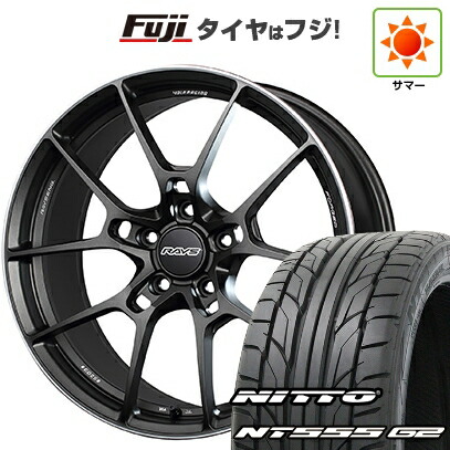 【パンク保証付き】【新品国産車用5穴114.3】 夏タイヤ ホイール4本セット 225/45R19 ニットー NT555 G2 RAYS レイズ ボルクレーシング G025 8.5J 19インチ(送料無料)