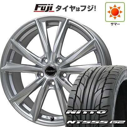 【パンク保証付き】【新品国産車用5穴114.3】 夏タイヤ ホイール4本セット 215/35R19 ニットー NT555 G2 ホットスタッフ エクスターST 8J 19インチ(送料無料)
