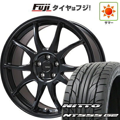 【パンク保証付き】【新品国産車用5穴100】 夏タイヤ ホイール4本セット 215/40R18 ニットー NT555 G2 ホットスタッフ ジースピード G-06【限定】 7.5J 18インチ(送料無料)