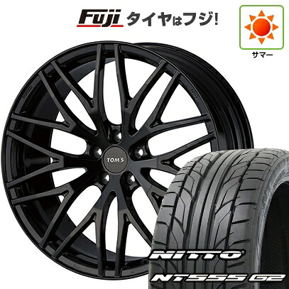 【パンク保証付き】【新品国産車用5穴114.3】 夏タイヤ ホイール4本セット 225/40R19 ニットー NT555 G2 TOMS トムス(トヨタ車専用) TWF02 8.5J 19インチ(送料無料)