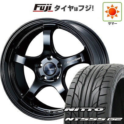 【パンク保証付き】【新品国産車用5穴114.3】 夏タイヤ ホイール4本セット 225/35R19 ニットー NT555 G2 WEDS ウェッズスポーツ RN-05M 8.5J 19インチ(送料無料)|フジコーポレーション