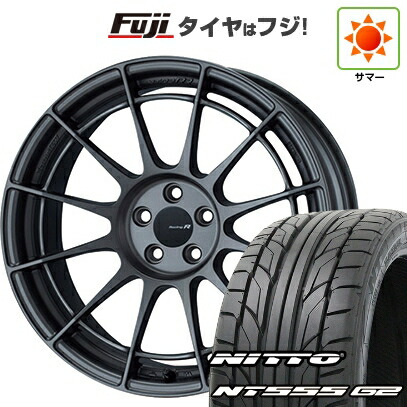 【パンク保証付き】【新品国産車用5穴114.3】 夏タイヤ ホイール4本セット 215/45R18 ニットー NT555 G2 ENKEI エンケイ Racing Revolution NT03 RR 8J 18インチ(送料無料)