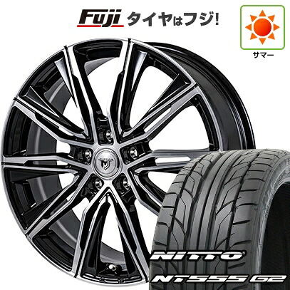 【パンク保証付き】【新品国産車用5穴114.3】 夏タイヤ ホイール4本セット 245/45R19 ニットー NT555 G2 モンツァ JPスタイル MJ-X 7.5J 19インチ(送料無料)|フジコーポレーション