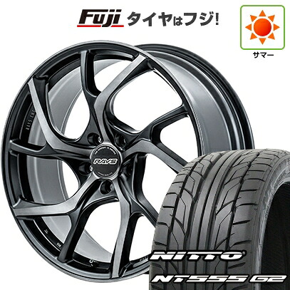 【パンク保証付き】【新品国産車用5穴114.3】 夏タイヤ ホイール4本セット 245/45R19 ニットー NT555 G2 RAYS レイズ VMF C-01 PREMIUM 8J 19インチ(送料無料)