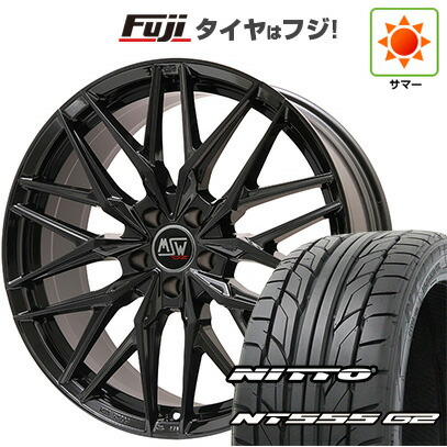 【パンク保証付き】【新品国産車用5穴114.3】 夏タイヤ ホイール4本セット 215/35R19 ニットー NT555 G2 MSW by OZ Racing MSW 50(グロスブラック) 8J 19インチ(送料無料)