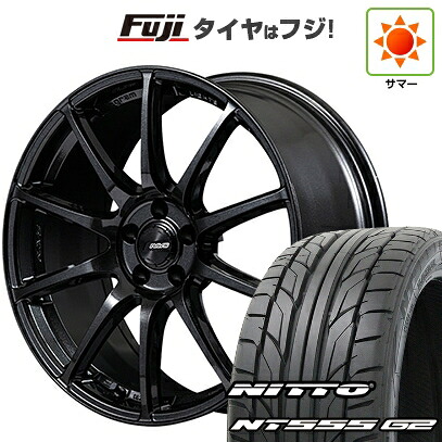 【パンク保証付き】【新品国産車用5穴114.3】 夏タイヤ ホイール4本セット 225/45R18 ニットー NT555 G2 RAYS レイズ グラムライツ 57TR 7.5J 18インチ(送料無料)｜フジコーポレーション