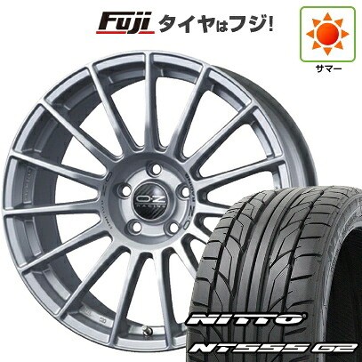 【パンク保証付き】【新品国産車用5穴114.3】 夏タイヤ ホイール4本セット 225/35R19 ニットー NT555 G2 OZ スーパーツーリズモ LM 8.5J 19インチ(送料無料)