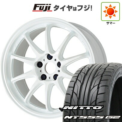 【パンク保証付き】【新品国産車用5穴114.3】 夏タイヤ ホイール4本セット 225/35R19 ニットー NT555 G2 WORK ワーク エモーション ZR10 8.5J 19インチ(送料無料)