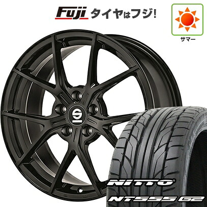 【パンク保証付き】【新品国産車用5穴114.3】 夏タイヤ ホイール4本セット 215/35R19 ニットー NT555 G2 OZ SPARCO ポディオ 8.5J 19インチ(送料無料)