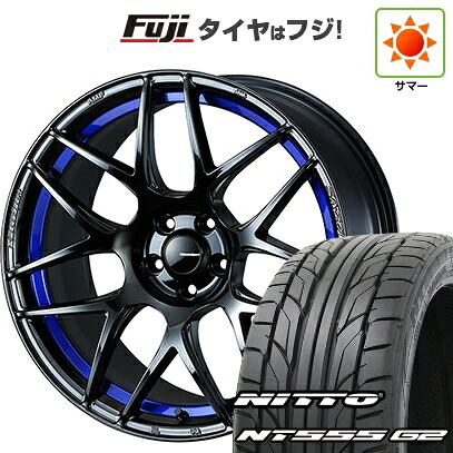 【パンク保証付き】【新品国産車用5穴100】 夏タイヤ ホイール4本セット 215/40R18 ニットー NT555 G2 WEDS ウェッズスポーツ SA-27R【限定】 7.5J 18インチ(送料無料)