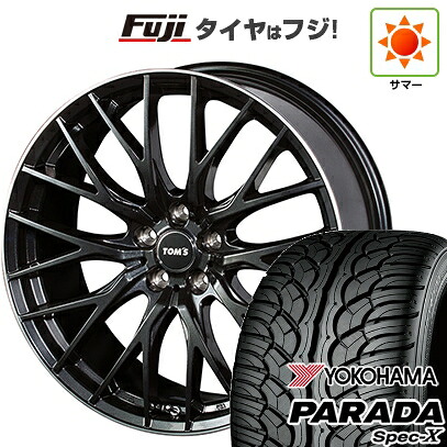 【新品国産車用5穴114.3】 夏タイヤ ホイール4本セット 235/55R20 ヨコハマ PARADA Spec-X TOMS トムス(トヨタ車専用) TH05 8.5J 20インチ(送料無料)|フジコーポレーション