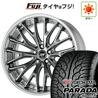 【新品国産車用5穴114.3】 夏タイヤ ホイール4本セット 235/55R20 ヨコハマ PARADA Spec-X WORK ワーク バックレーベルジースト BSTX 8.5J 20インチ(送料無料)