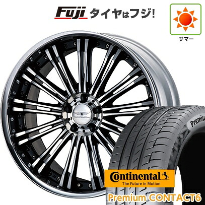 【新品】クラウンセダン 夏タイヤ ホイール4本セット 245/40R21 コンチネンタル コンチ プレミアムコンタクト6(限定) WALD ヴァルド レノヴァティオ 2P R12-C 9J 21インチ(送料無料)
