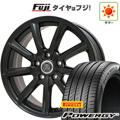 【新品】セレナ 夏タイヤ ホイール4本セット 195/65R15 ピレリ パワジー ブランドルライン ボレアノ9 パールブラック 6J 15インチ(送料無料)