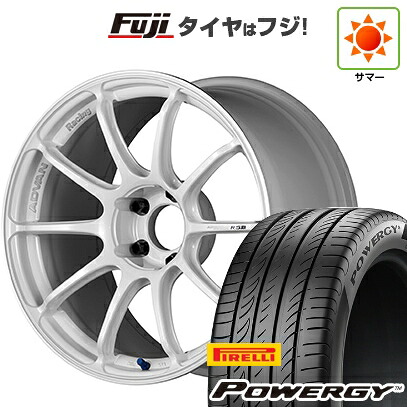 【新品国産車用5穴100】 夏タイヤ ホイール4本セット 225/55R18 ピレリ パワジー ヨコハマ アドバンレーシング RSIII 8J 18インチ(送料無料)｜フジコーポレーション