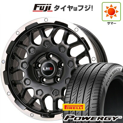 【新品国産車用5穴114.3】 夏タイヤ ホイール4本セット 205/60R16 ピレリ パワジー レアマイスター LMG MS-9W ブラック/ブラッククリアリム 6.5J 16インチ(送料無料)|フジコーポレーション