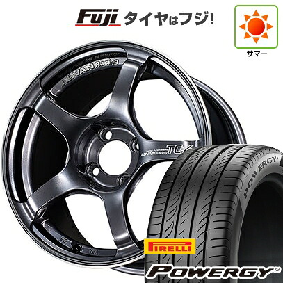 【新品国産車用5穴114.3】 夏タイヤ ホイール4本セット 205/55R16 ピレリ パワジー ヨコハマ アドバンレーシング TC-4 7J 16インチ(送料無料)