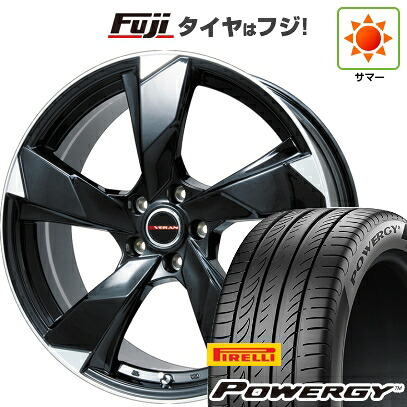 【新品国産車用5穴114.3】 夏タイヤ ホイール4本セット 235/50R18 ピレリ パワジー プレミックス ヴェランV(グロスブラック/リムポリッシュ) 7J 18インチ(送料無料)｜フジコーポレーション
