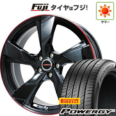 【新品】フリード クロスター 夏タイヤ ホイール4本セット 205/45R17 ピレリ パワジー プレミックス ヴェランV(グロスブラック/レッドリム) 7J 17インチ(送料無料)