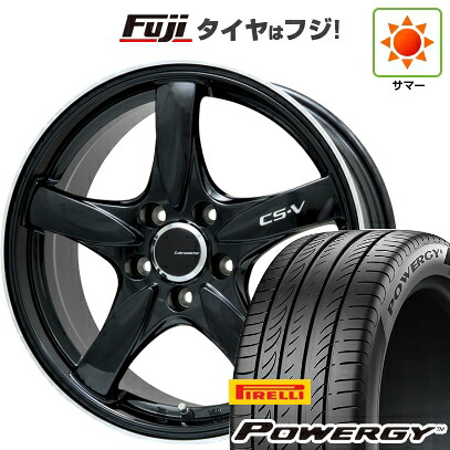 【新品国産車用5穴114.3】 夏タイヤ ホイール4本セット 215/60R17 ピレリ パワジー レアマイスター CS-V(グロスブラック/リムポリッシュ) 7.5J 17インチ(送料無料)