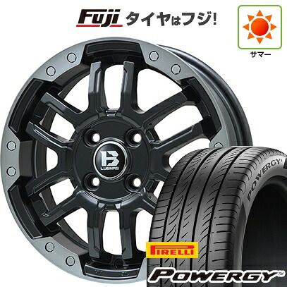 【新品】ライズ/ロッキー（ハイブリッド） 夏タイヤ ホイール4本セット 195/60R17 ピレリ パワジー ビッグウエイ B-LUGNAS FRD(マットブラック/ブラッククリアリム) 6.5J 17インチ(送料無料)