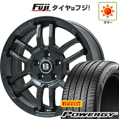 【新品】フリード クロスター 夏タイヤ ホイール4本セット 205/45R17 ピレリ パワジー ビッグウエイ B-LUGNAS FRD(マットブラック) 7J 17インチ(送料無料)
