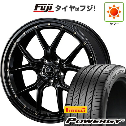 【新品国産車用5穴114.3】 夏タイヤ ホイール4本セット 225/55R18 ピレリ パワジー WEDS ウェッズ ノヴァリス アセット S1 8J 18インチ(送料無料)