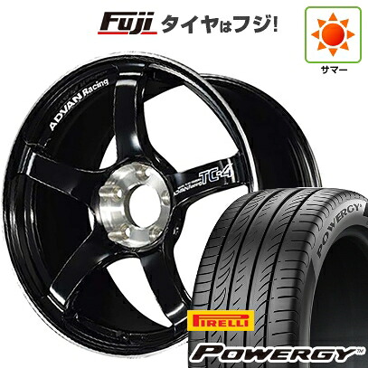 【新品国産車用5穴114.3】 夏タイヤ ホイール4本セット 205/55R16 ピレリ パワジー ヨコハマ アドバンレーシング TC-4 SE 7J 16インチ(送料無料)