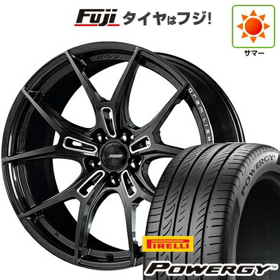 【新品国産車用5穴100】 夏タイヤ ホイール4本セット 225/55R18 ピレリ パワジー RAYS レイズ グラムライツ 57FXZ 8J 18インチ(送料無料)
