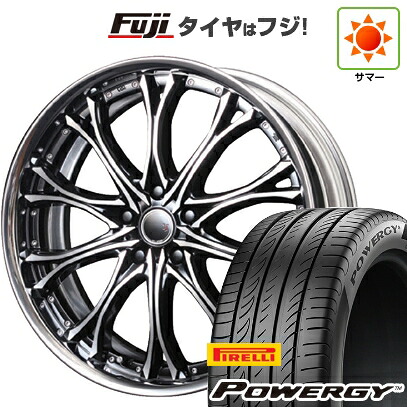 【新品国産車用5穴100】 夏タイヤ ホイール4本セット 225/40R19 ピレリ パワジー エムズスピード JJクロモ フルリバースリム 7.5J 19インチ(送料無料)