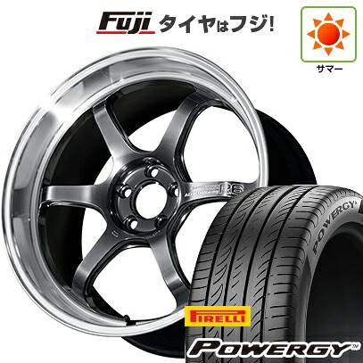 【新品国産車用5穴100】 夏タイヤ ホイール4本セット 225/55R18 ピレリ パワジー ヨコハマ アドバンレーシング R6 8J 18インチ(送料無料)｜フジコーポレーション