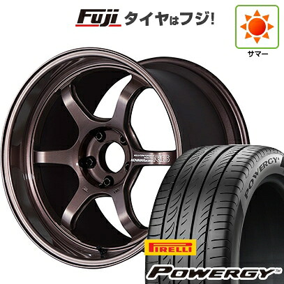 【新品国産車用5穴100】 夏タイヤ ホイール4本セット 225/55R18 ピレリ パワジー ヨコハマ アドバンレーシング R6 8J 18インチ(送料無料)｜フジコーポレーション 200,050円