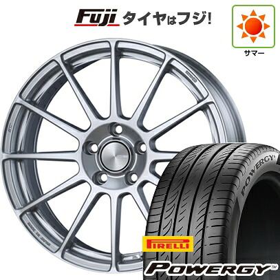 【新品国産車用5穴114.3】 夏タイヤ ホイール4本セット 215/45R18 ピレリ パワジー ENKEI エンケイ PerformanceLine PF03 7J 18インチ(送料無料)