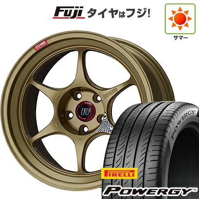 【新品国産車用5穴114.3】 夏タイヤ ホイール4本セット 225/40R18 ピレリ パワジー ENKEI エンケイ PerformanceLine PF06 ゴールド 9J 18インチ(送料無料)｜フジコーポレーション