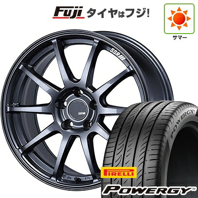 【新品国産車用5穴114.3】 夏タイヤ ホイール4本セット 225/40R18 ピレリ パワジー SSR GT GTV02 グラファイトガンメタ【限定】 8.5J 18インチ(送料無料)|フジコーポレーション
