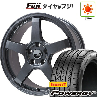 【新品国産車用5穴114.3】 夏タイヤ ホイール4本セット 225/40R18 ピレリ パワジー レアマイスター LMスポーツ LM-05R(マットガンメタ) 8.5J 18インチ(送料無料)