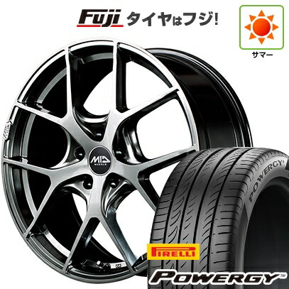 【新品国産車用5穴114.3】 夏タイヤ ホイール4本セット 215/45R18 ピレリ パワジー MID WHEELS MID EXCLUSIVE 025F 7J 18インチ(送料無料)