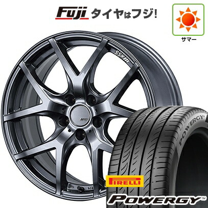 【新品国産車用5穴100】 夏タイヤ ホイール4本セット 225/40R18 ピレリ パワジー SSR GT GTV03 グラファイトガンメタ【限定】 8.5J 18インチ(送料無料)|フジコーポレーション