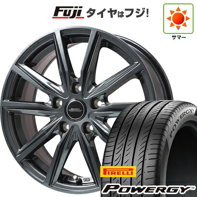 【新品国産車用5穴114.3】 夏タイヤ ホイール4本セット 205/55R16 ピレリ パワジー エルベ エステローザ EST-α ディープグレー 6.5J 16インチ(送料無料)