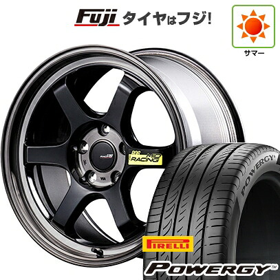 【新品国産車用5穴100】 夏タイヤ ホイール4本セット 205/50R17 ピレリ パワジー MID WHEELS MID RACING R06 7.5J 17インチ(送料無料)