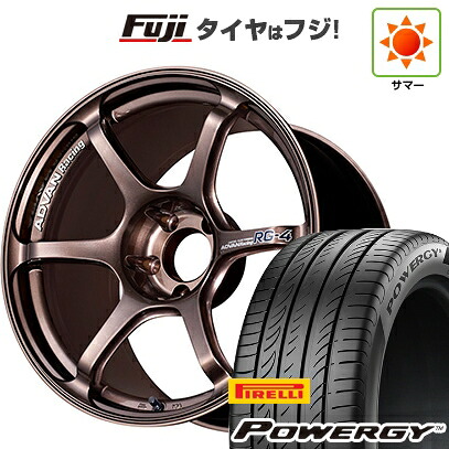 【新品国産車用5穴114.3】 夏タイヤ ホイール4本セット 225/40R18 ピレリ パワジー ヨコハマ アドバンレーシング RG-4 9J 18インチ(送料無料) 136,550円