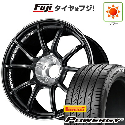 【新品国産車用5穴100】 夏タイヤ ホイール4本セット 225/55R18 ピレリ パワジー ヨコハマ アドバンレーシング RZIII 8J 18インチ(送料無料)