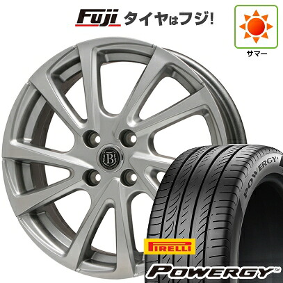 【新品】セレナ 夏タイヤ ホイール4本セット 195/65R15 ピレリ パワジー ブランドルライン ボレアノ10 メタリックグレー 6J 15インチ(送料無料)