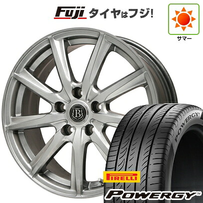 【新品】フリード クロスター 夏タイヤ ホイール4本セット 205/45R17 ピレリ パワジー ブランドルライン ボレアノ9 メタリックグレー 7J 17インチ(送料無料)