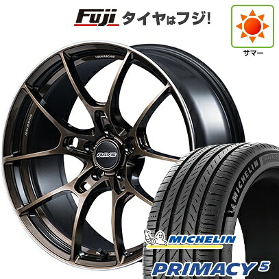【新品国産車用5穴114.3】 夏タイヤ ホイール4本セット 245/45R20 ミシュラン プライマシー5 RAYS レイズ ボルクレーシング G025 SZ EDITION 9J 20インチ(送料無料)