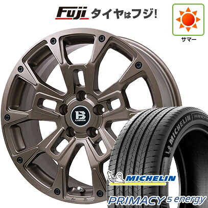 【新品】ライズ/ロッキー(ハイブリッド) 夏タイヤ ホイール4本セット 195/60R17 ミシュラン プライマシー5 エナジー ビッグウエイ B-LUGNAS BRD(マットブロンズ) 6.5J 17インチ(送料無料)